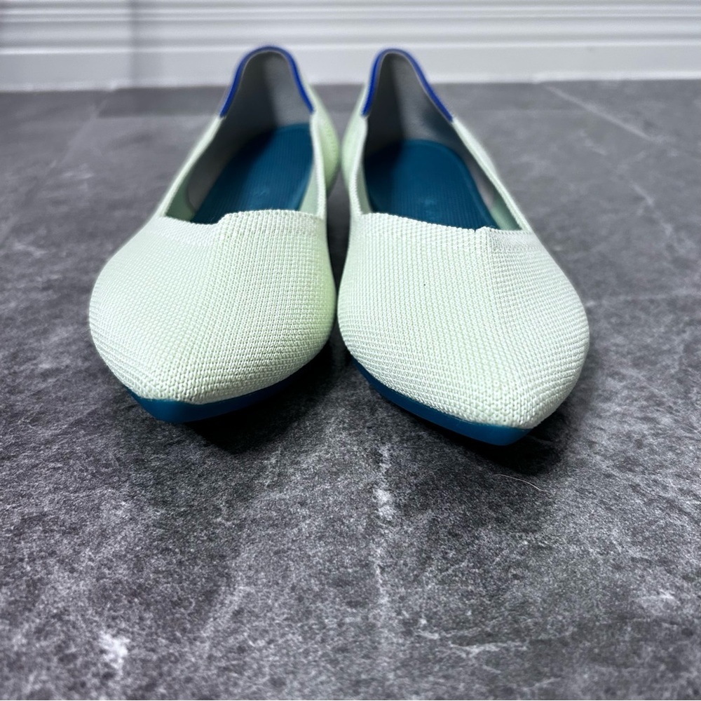 Rothy's The Point Sour Apple Green Flats Size W7.5 Office Travel - Picture 5 of 13